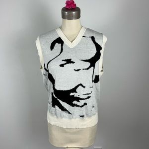 NWOT Pacsun Obey sweater vest. Grey white black pattern. Size M.